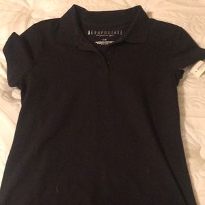 Black collared shirt